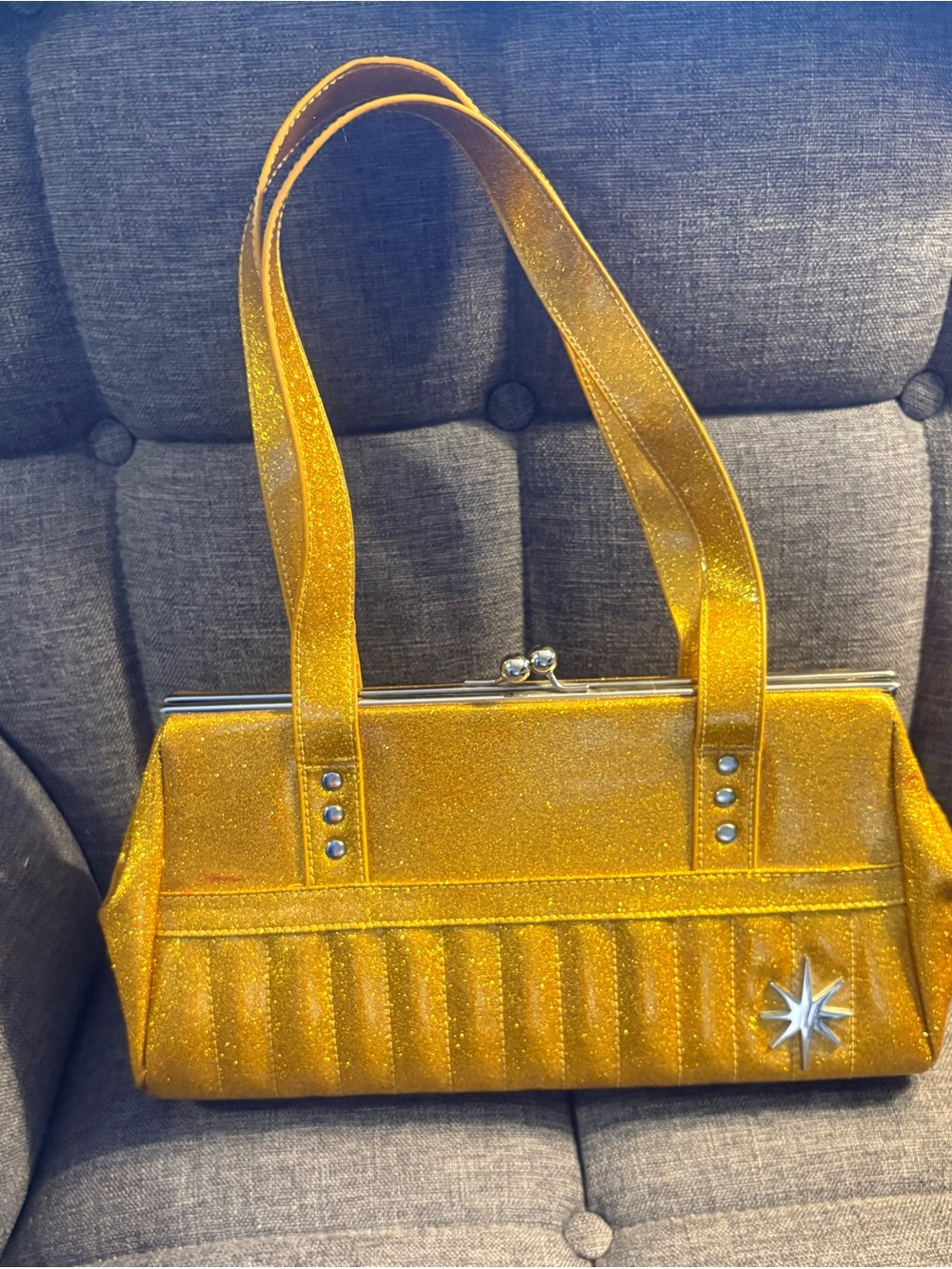 Lux de Ville Gold Glitter Starlite Bag